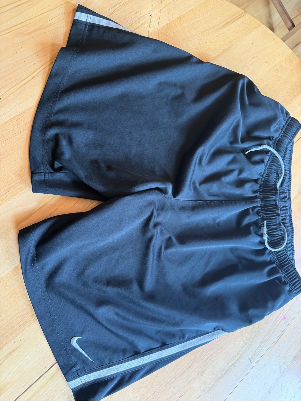 Nike Men’s Black Athletic Shorts with Gray Accent